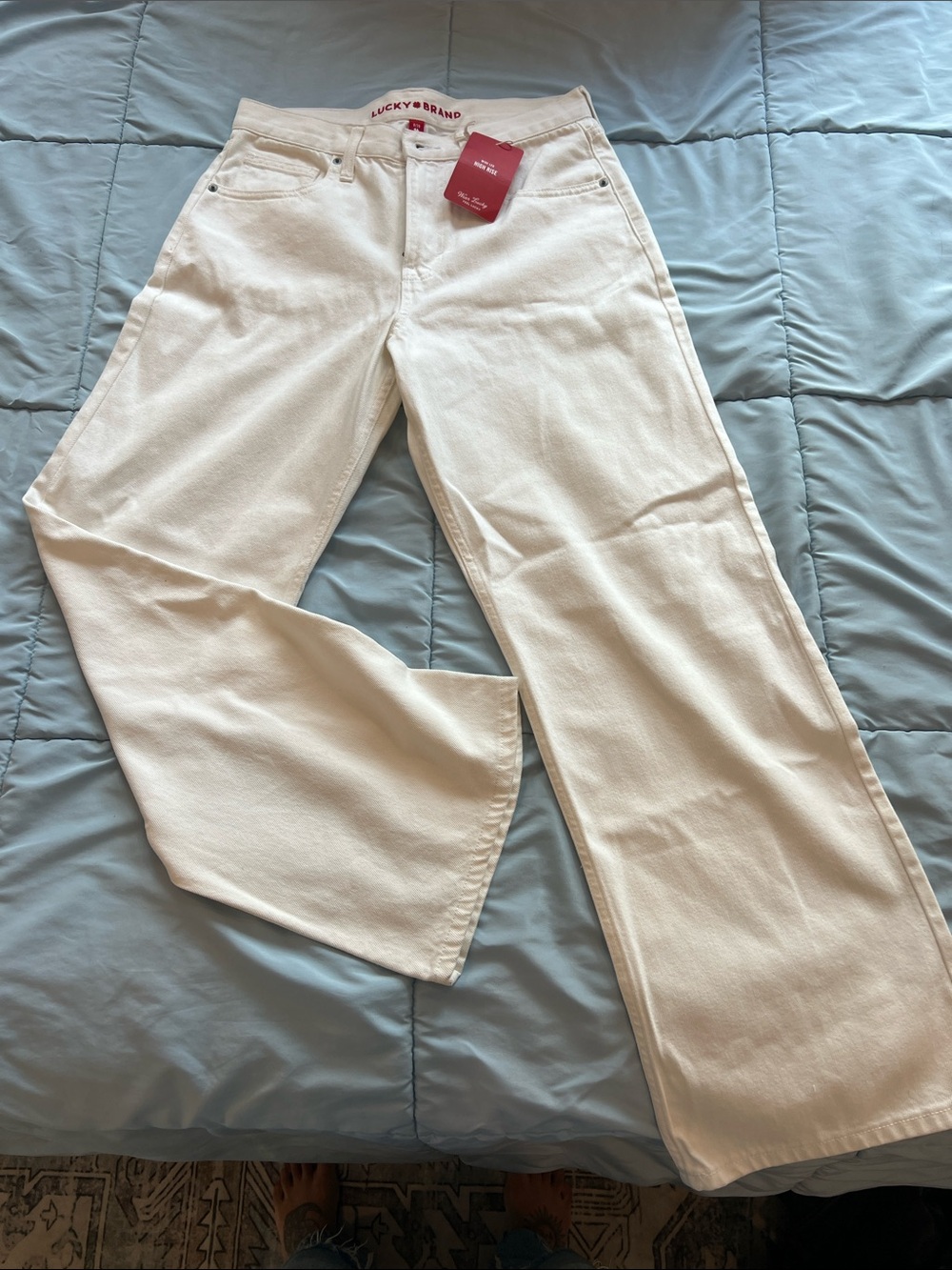 Lucky Brand Cream Wide-Leg Women's Jeans